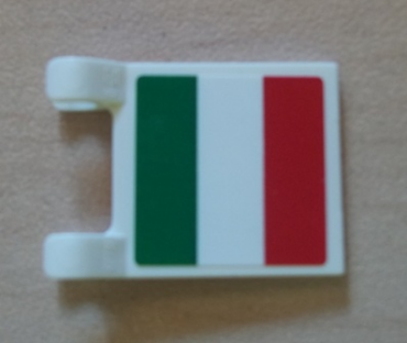 2335pb078 - Flag 2 x 2 Square with Italian Flag Pattern on One Side (Sticker) - Set 8423, 8679