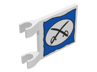 2335px4 - Flag 2 x 2 Square with Oval and Two Crossed Cutlasses Pattern