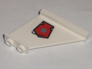 2340pb038L - Tail 4 x 1 x 3 with Upside Down Space Police 3 Badge Pattern on Left Side (Sticker) - Set 5971