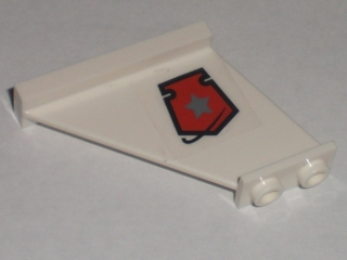 2340pb038R - Tail 4 x 1 x 3 with Upside Down Space Police 3 Badge Pattern on Right Side (Sticker) - Set 5971