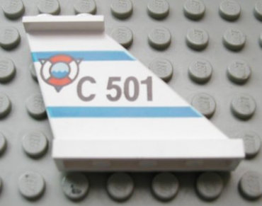 2340px3 - Tail 4 x 1 x 3 with 'C 501' and Coast Guard Logo over Triangle Pattern on Right Side
