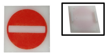 2384pb05 - Electric, Light 2 x 2 Clip-On Plate with No Entry / Thoroughfare Pattern