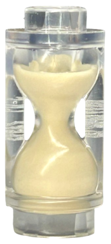 23945pb02 - Minifigure, Utensil Hourglass with Molded Tan Sand Pattern