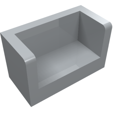 23969 - Panel 1 x 2 x 1 with Rounded Corners and 2 Sides