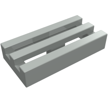 2412a - Tile, Modified 1 x 2 Grille without Bottom Groove / Lip