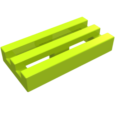 2412b - Tile, Modified 1 x 2 Grille with Bottom Groove / Lip