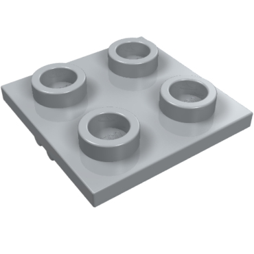 2415 - Plate, Modified 2 x 2 Thin with Plane Single Wheel Holder