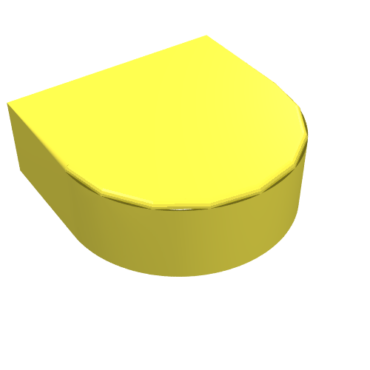 24246 - Tile, Round 1 x 1 Half Circle Extended