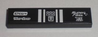 2431pb0089 - Tile 1 x 4 with 'ENgyne', 'Turbo', 'EYEWEAR', and 'SuperFast' Pattern (Sticker) - Set 8194