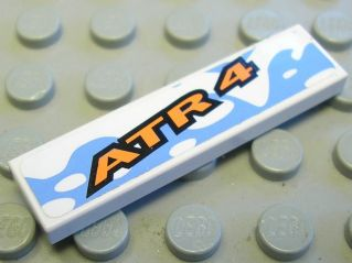 2431pb0102 - Tile 1 x 4 with 'ATR 4' Pattern (Sticker) - Set 8657