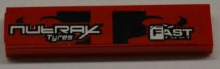 2431pb0210 - Tile 1 x 4 with 'NUTRAX Tyres' and 'FAST FUEL' Pattern (Sticker) - Set 8198