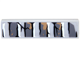 2431pb0293 - Tile 1 x 4 with Bricks and Cracks Pattern Type 3 (Sticker) - Set 9473