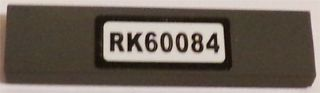 2431pb0372 - Tile 1 x 4 with 'RK60084' Pattern (Sticker) - Set 60084