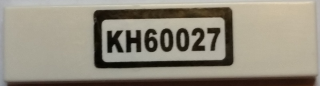 2431pb0465 - Tile 1 x 4 with 'KH60027' Pattern (Sticker) - Set 60027
