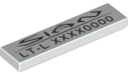 2431pb0636 - Tile 1 x 4 with 'SIAN LT-L' and Variable Code Pattern