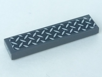 2431pb0643 - Tile 1 x 4 with Tread Plate Pattern (Sticker) - Set 75927