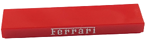 2431pb0861 - Tile 1 x 4 with Silver Ferrari Logo Pattern