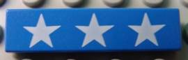 2431px6 - Tile 1 x 4 with 3 White Stars Pattern