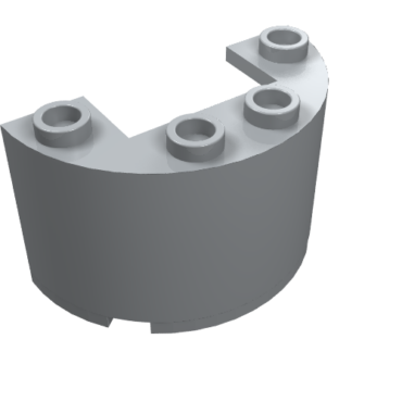 24593 - Cylinder Half 2 x 4 x 2 with 1 x 2 Cutout
