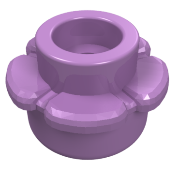 24866 - Plate, Round 1 x 1 with Flower Edge (5 Petals)