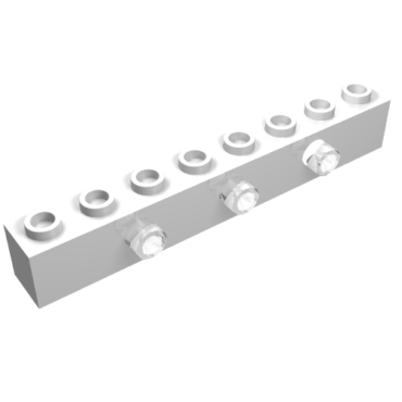 2500c01 - Electric, Light Brick 1 x 8 with 3 Front Light Prisms