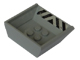 2512pb01 - Vehicle, Tipper Bed Small with Black and Silver Danger Stripes Pattern (Sticker) - Set 8191