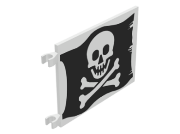 2525p01 - Flag 6 x 4 with Skull and Crossbones (Jolly Roger) Pattern on Both Sides (Printed)