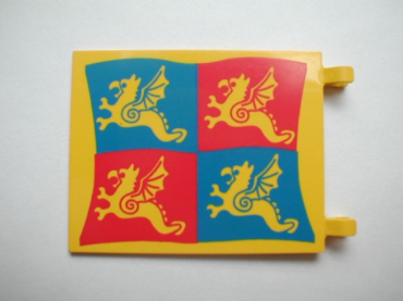 2525px5 - Flag 6 x 4 with Blue and Red Dragon Pattern