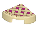 25269pb001 - Tile, Round 1 x 1 Quarter with Lattice Pie Pattern