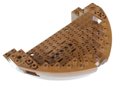 2556c03 - Boat, Hull Large Bow 12 x 16 x 5 1/3 with (Same Color) Top (2556 / 2557)