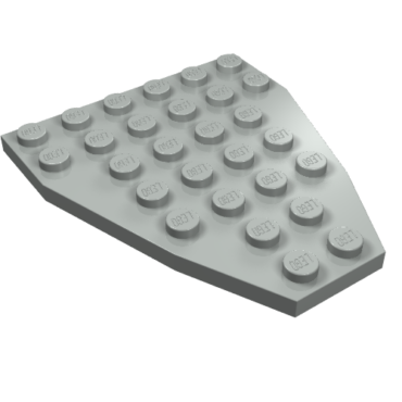 2625 - Wedge, Plate 7 x 6 without Stud Notches (Boat Bow Plate)
