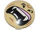 2654pb003 - Plate, Round 2 x 2 with Rounded Bottom and Gorilla Mouth with Teeth and Fangs Pattern