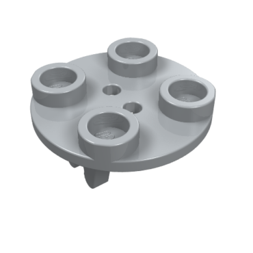 2655 - Plate, Round 2 x 2 Thin with Wheel Holder