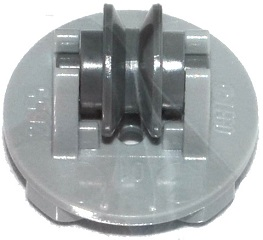 2655c04 - Plate, Round 2 x 2 Thin with Wheel Holder with Dark Bluish Gray Pulley Wheel (2655 / 3464)