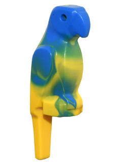 27063pb01 - Bird, Parrot with Large Beak with Marbled Blue Pattern