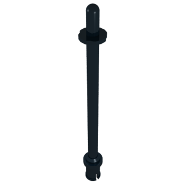 2714a - Bar 8L with Stop Rings and Pin (Technic, Figure Accessory Ski Pole) - Rounded End
