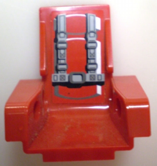 2717pb05 - Technic Seat 3 x 2 Base with Cushions and Detailed Seat Belts Pattern (Sticker) - Set 8215