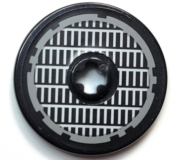 2723pb017 - Technic, Disk 3 x 3 with Grille Pattern (Sticker) - Set 4504