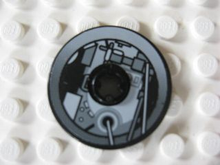2723pb047 - Technic, Disk 3 x 3 with Machinery Pattern 4 (Sticker) - Set 4504