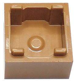2821 - Container, Box 2 x 2 x 1 - Top Opening with Raised Inner Bottom