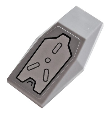 28220pb05 - Large Figure Armor Plate Small with Silver Armor Plate Pattern (Sticker) - Set 76124