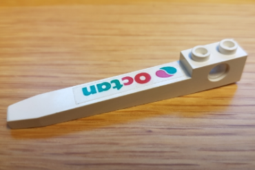2823pb01R - Technic Forklift Fork with Octan Logo Pattern Model Right Side (Sticker) - Set 6663