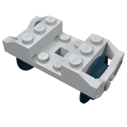 2878c02 - Train Wheel RC, Holder with 2 Black Train Wheel RC Train and Chrome Silver Train Wheel RC Train, Metal Axle (2878 / 57878 / x1687)