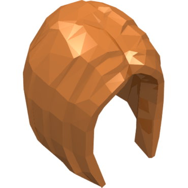 29633 - Minifigure, Hair Female, Mid-Length Straight, Parted in Middle, Longer in Front than Back
