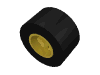 30027ac01 - Wheel 8mm D. x 9mm for Slicks, Hole Round for Wheels Holder Pin with Black Tire Smooth Small Wide Slick (30027a / 30028)