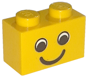 3004px6 - Brick 1 x 2 with Eyes and Smile Pattern