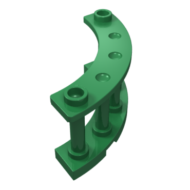 30056 - Fence 4 x 4 x 2 Quarter Round Spindled with 2 Studs