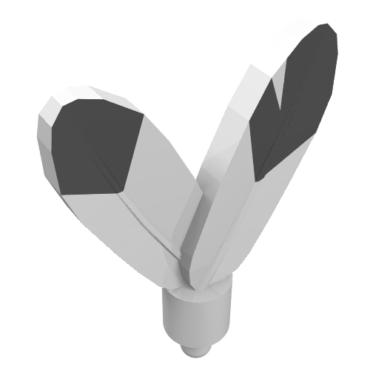 30126p01 - Minifigure, Plume Feathers with Small Pin with Black Tips on Both Sides Pattern