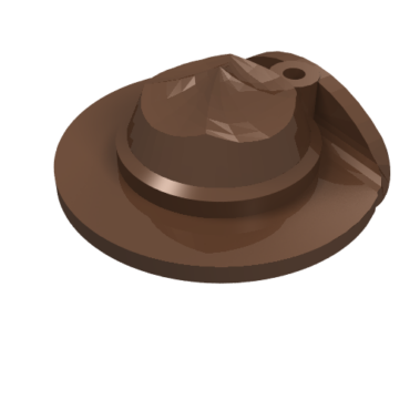 30167 - Minifigure, Headgear Hat, Wide Brim Flat