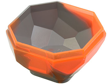 30294pb01 - Rock 4 x 4 Octagonal Boulder, Bottom with Marbled Trans-Neon Orange Pattern
